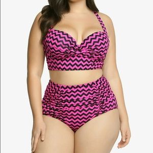 Torrid Hot Pink Swim Brief High Waisted